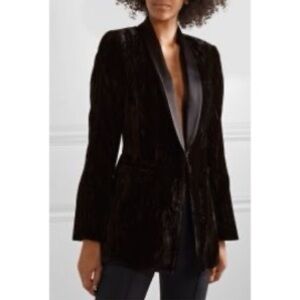 Alice + Olivia Black Velvet Blazer
